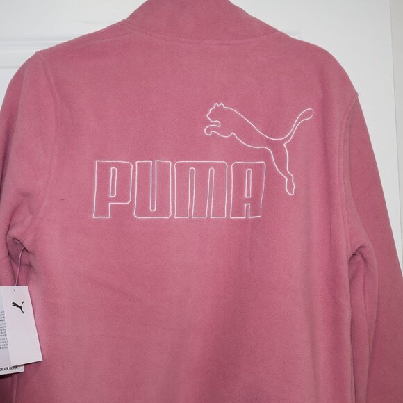 PUMA Women’s Pink Full-Zip Fleece Jacket Size Medium or Large NWT - Picture 11 of 12